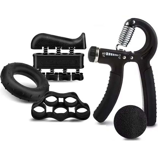 Flexor Set 4 Accessories Forearm Stress Relief Black
