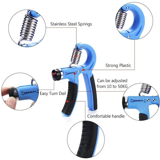 Flexor Set 4 Accessories Forearm Stress Relief Blue