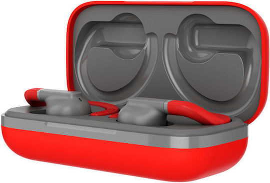 Canyon OnRun 11 Sport In-ear Bluetooth Handsfree Earphones with Sweat Resistance and Charging Case Red