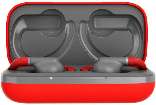 Canyon OnRun 11 Sport In-ear Bluetooth Handsfree Earphones with Sweat Resistance and Charging Case Red