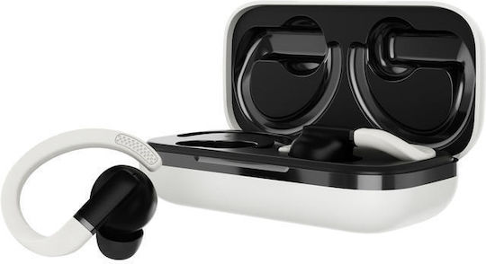 Canyon OnRun 11 Sport In-ear Bluetooth Handsfree Ακουστικά με Αντοχή στον Ιδρώτα και Θήκη Φόρτισης Λευκά