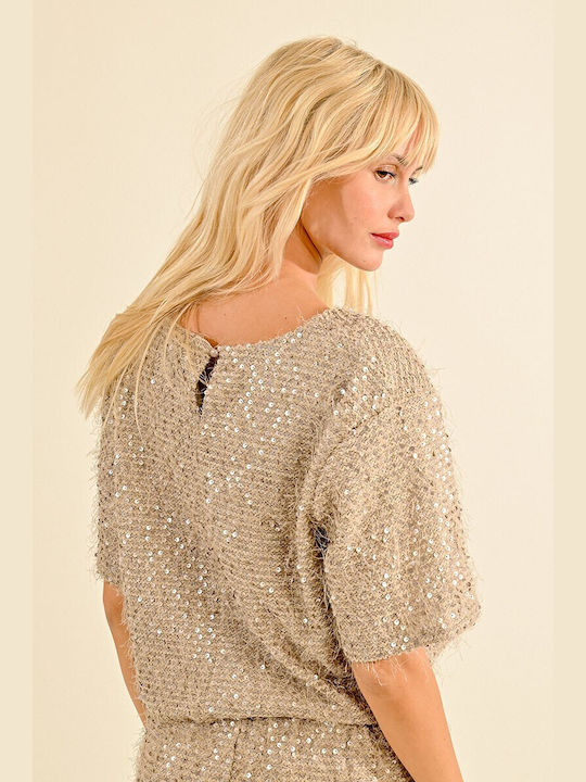 Lili Sidonio Blouse Gold ELF968_LIGHTB