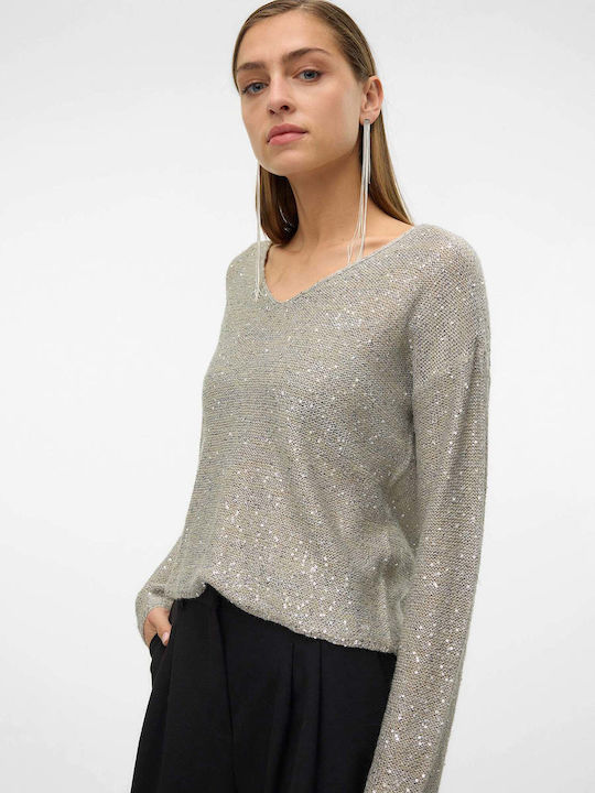 Women's Long Sleeve Sweater with V Neckline Griffin