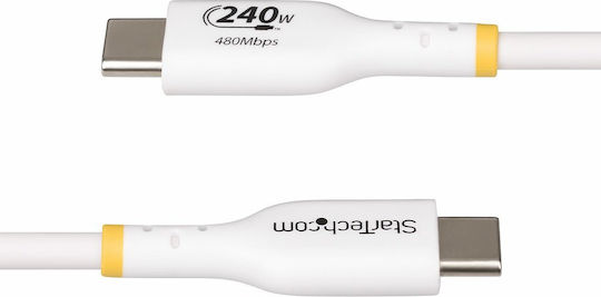StarTech USB 2.0 Kabel USB-C männlich - USB-C 240W PD Weiß 3m USB2EPR3MW