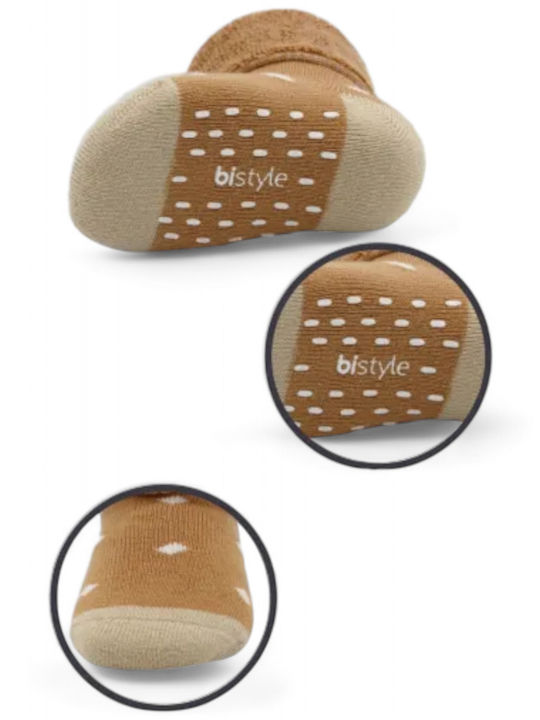Biorganic Kids' Socks Non-Slip Orange 2 Pairs