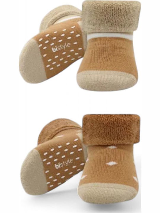 Biorganic Kids' Socks Non-Slip Orange 2 Pairs