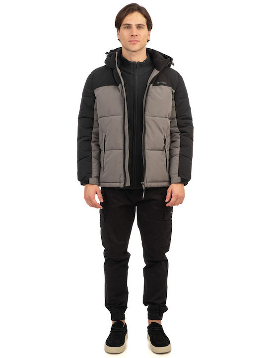 Rebase Jacke Puffer Cement Black