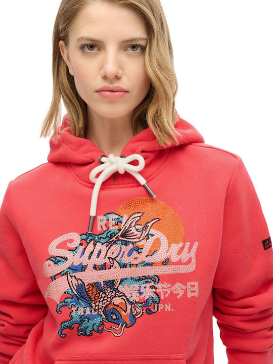 Superdry Vl Graphic Women's Sweatshirt Soda Pop Red