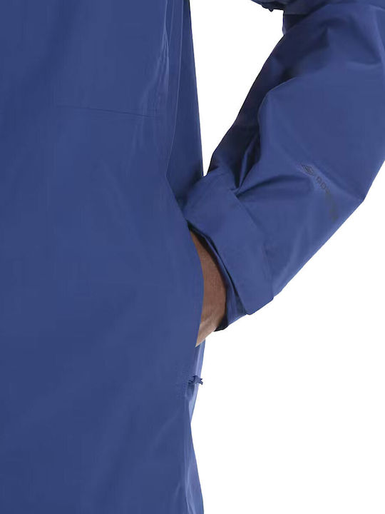 Geacă Barbat Hardshell Waterproof și cu Protecție Împotriva Vântului Albastru