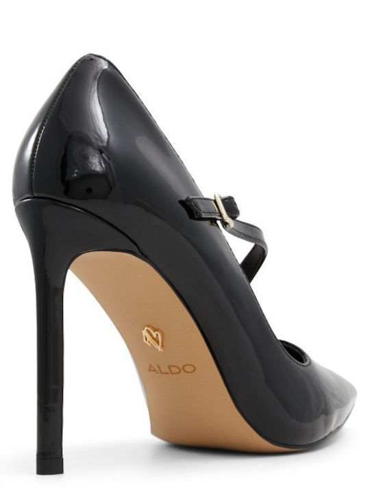 Γόβες από Lackleder mit Riemchen Schwarz