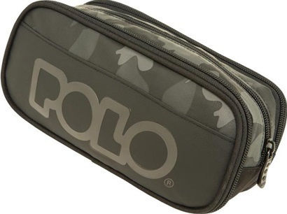 Polo Cryptic Pencil Case with 3 Compartments Black