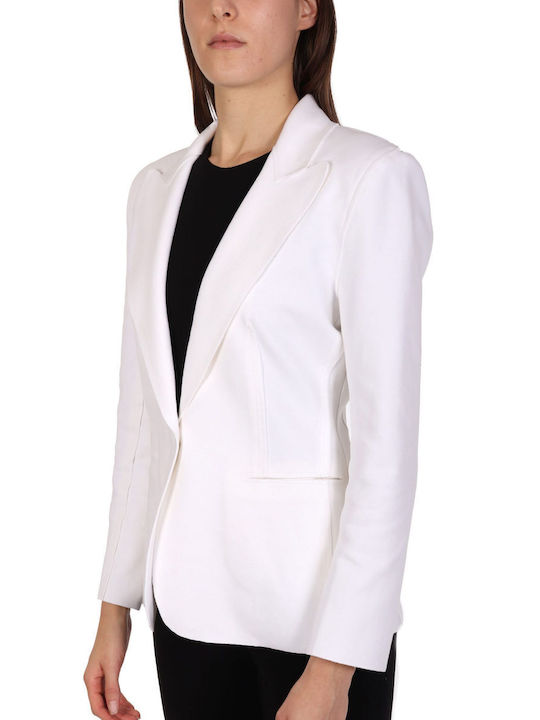 Norma Kamali Women's Double Breasted Blazer White