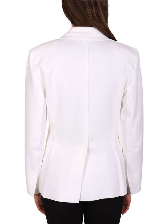 Norma Kamali Blazer pentru femei Încrucișat Sacou White