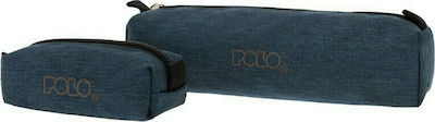 Polo Original Jean Pencil Case Barrel with 1 Compartment Blue Jean