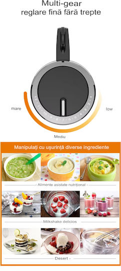 Hand Blender with Stainless Rod 600W Gray