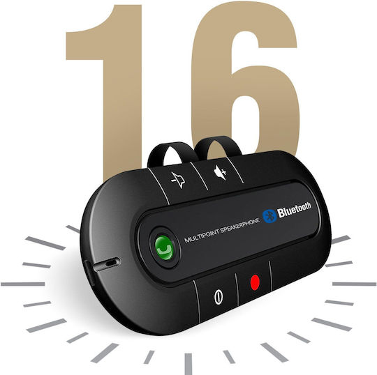 Hands Free Car Kit Bluetooth Multipoint Sun Visor Attachment FM Transmitter