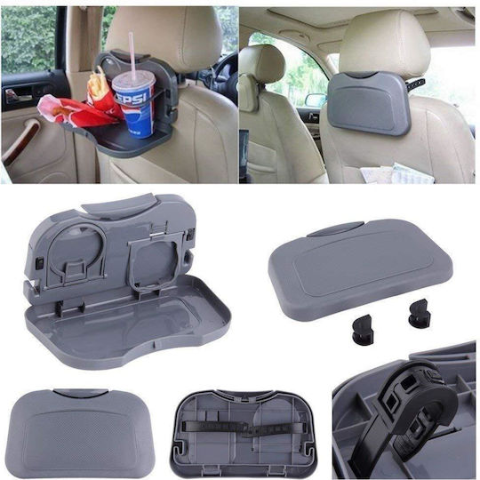 Suport pliabil pentru pahare auto din plastic 25x15x3,5cm gri