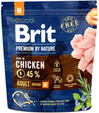 Brit Premium by Nature Junior Medium 3kg Dry Food Gluten-Free for Medium Breed Puppies with Chicken
