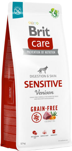 Brit Care Sensitive 1kg Dry Food Grain-Free & Gluten-Free for Adult Dogs with Deer