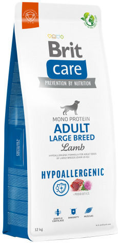 Brit Care Adult Large Breed Hypoallergenic 3kg Hrană Uscată fără Gluten pentru Câini Adulţi de Rase Mari cu Miel