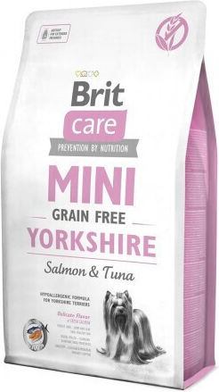 Brit Care Mini Grain Free Yorkshire 2kg Dry Food Grain-Free for Adult Small Breed Dogs with Salmon and Tuna