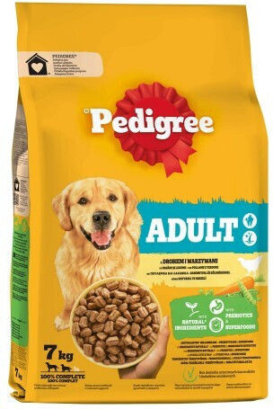 Pedigree 7kg Ξηρά Τροφή για Ενήλικους Σκύλους με Πουλερικά και Λαχανικά