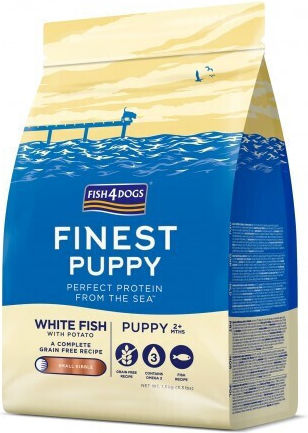 Fish4Dogs Finest Puppy Ocean White Small Kibble 1.5kg Dry Food Grain-Free & Gluten-Free for Small Breed Puppies with Fish