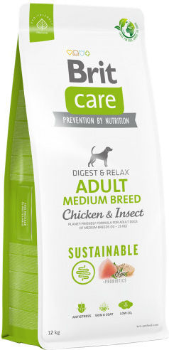 Brit Sustainable Adult Medium 3kg Dry Food Gluten-Free for Adult Medium Breed Dogs with Chicken