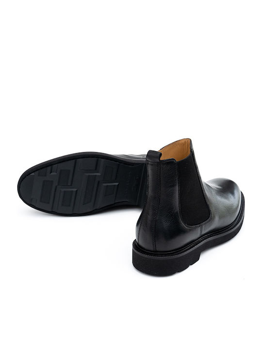 Leder Schwarz Chelsea Stiefeletten