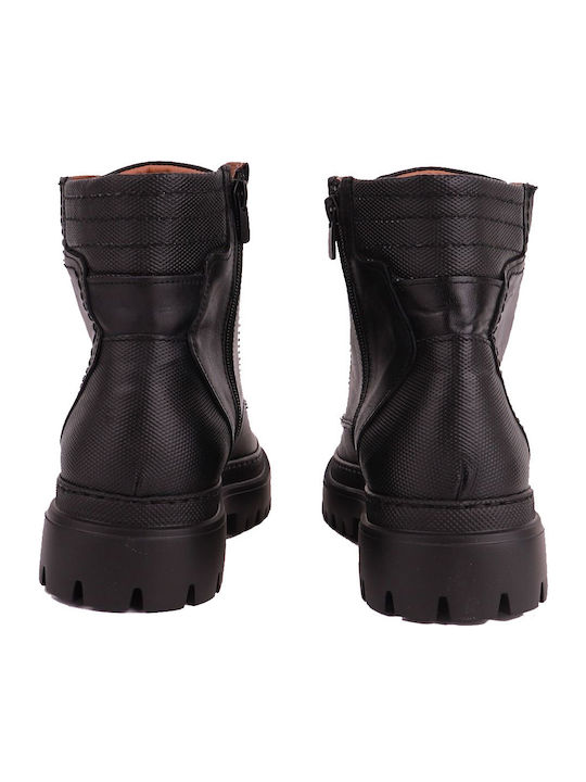 Leather Men's Boots Grey
