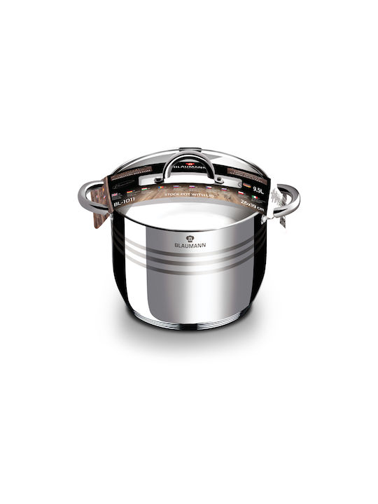 Tiefe Rostfreier Stahl Kochtopf 9,5l / 26cm BL-1011