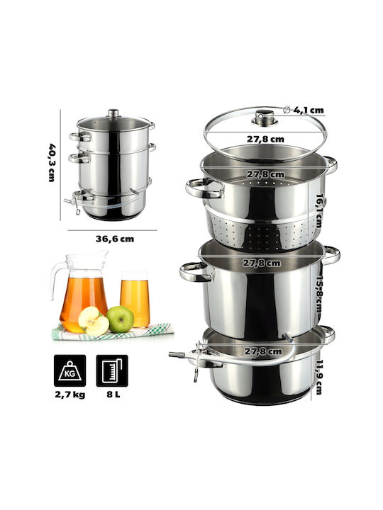 Kadax 8l Steam Cooker Induction Gas Pot 3 In 1