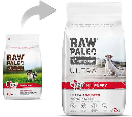 2kg Dry Food Grain-Free & Gluten-Free for Small Breed Puppies with Beef