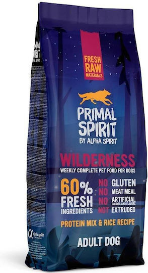 Alpha Spirit 12kg Dry Food for Dogs with Meat, Fish, Rice, Pork, Chicken and Pumpkin