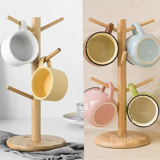 Hölzernes Becherständer 34cm Braun