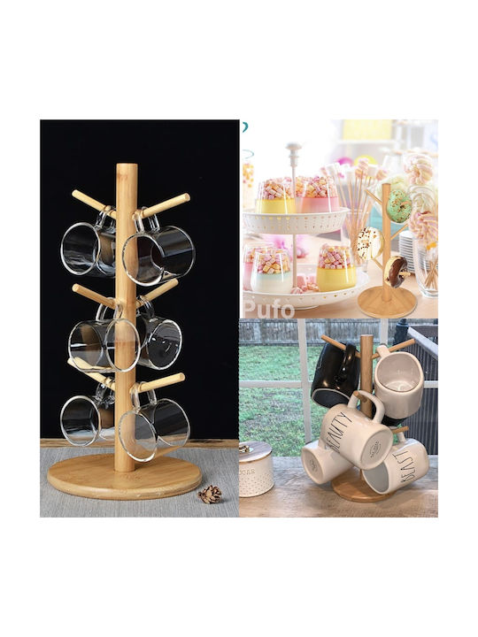 Hölzernes Becherständer 34cm Braun