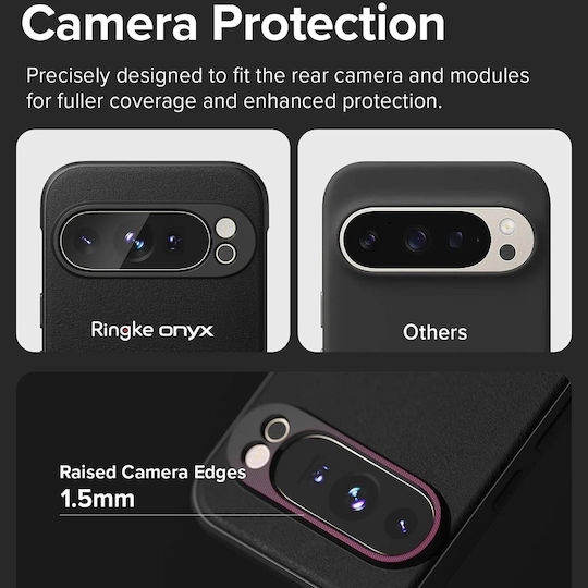 Ringke Onyx MagSafe Umschlag Rückseite Silikon Schwarz (Google Pixel 9 Pro)