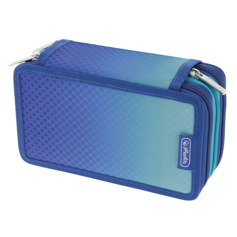 DOHE Dreifach-Federmäppchen Kakao Friends – 23x12,5x2,5 Cm, Polyester, Blau