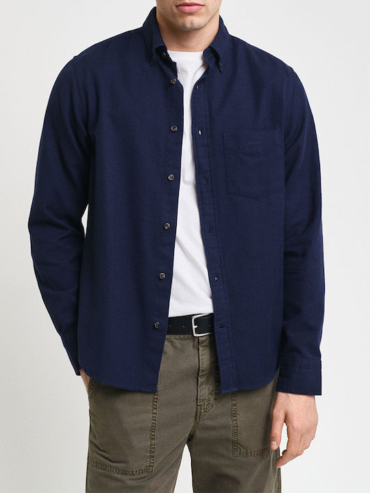 Gant Flannel Shirt Dark Blue