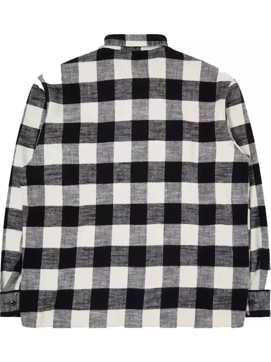 Sebastian Long-sleeved Cotton Shirt Black / White