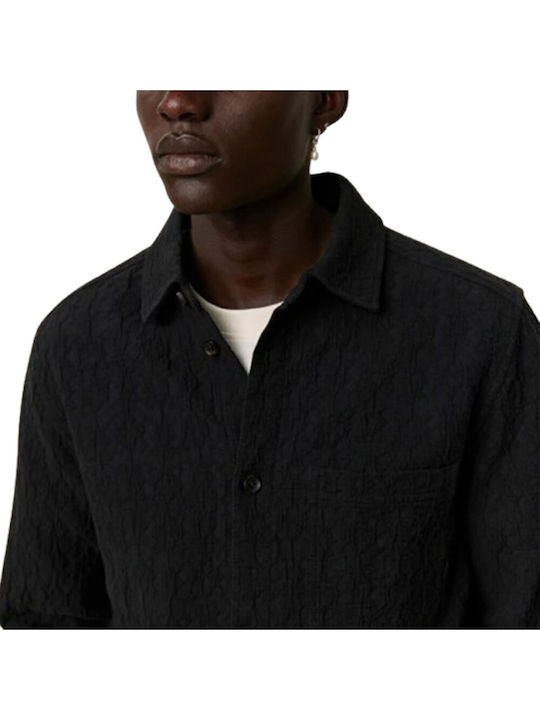 Long-sleeved Cotton Shirt Black