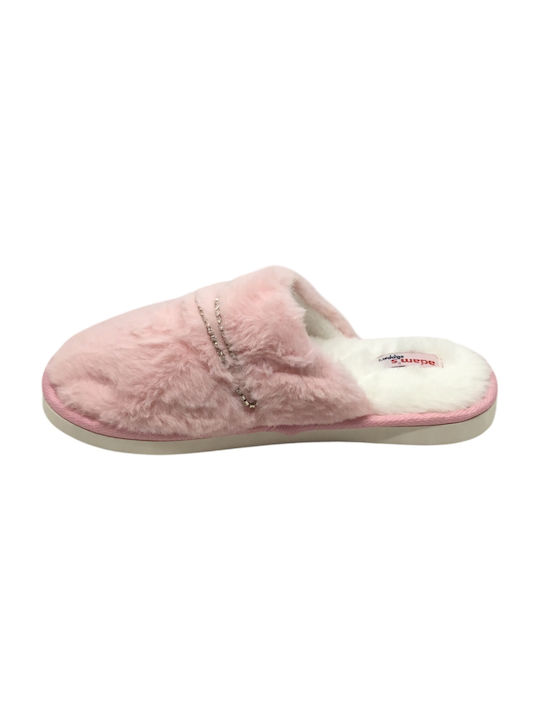 Adam's Shoes Winter Women's Slippers in Pink color