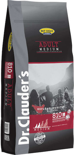 Dr.Clauder's Best Choice Adult Medium 4kg Dry Food Grain-Free & Gluten-Free for Adult Small & Medium Breed Dogs with Chicken