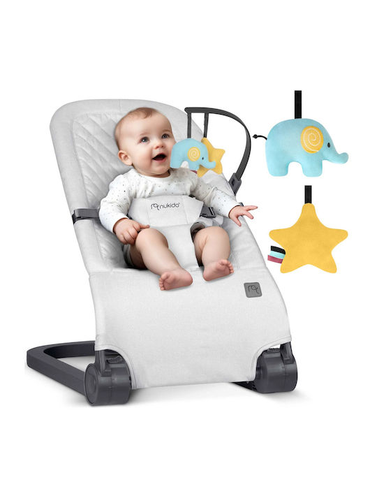 Nukido Manual Relax pentru Bebeluși Gri deschis pentru Copil până la 9kg