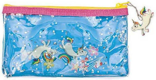 npwgifts Unicorn Pencil Case with 1 Compartment Blue