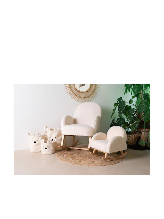 Set 3 Childhome Weiße Teddy Aufbewahrungskörbe