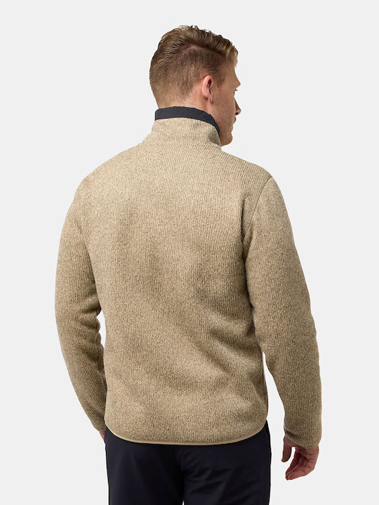 Jack Wolfskin Men's Fleece Cardigan with Zipper Beige