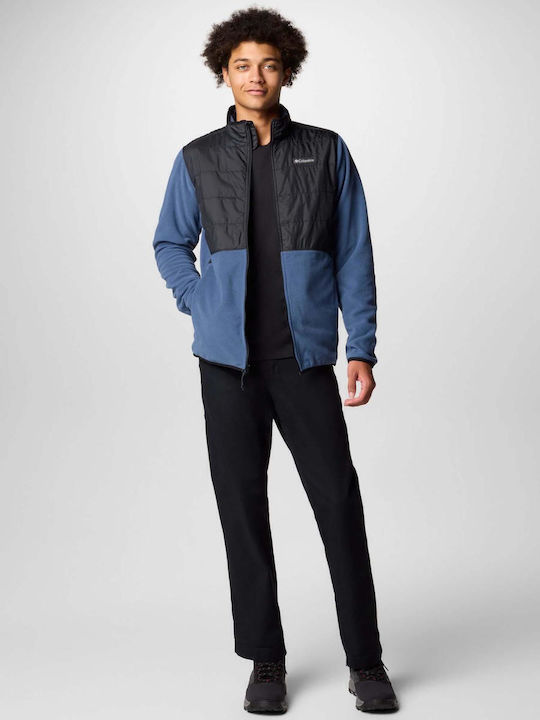 Basin Butte Full Men's Fleece Cardigan Blue