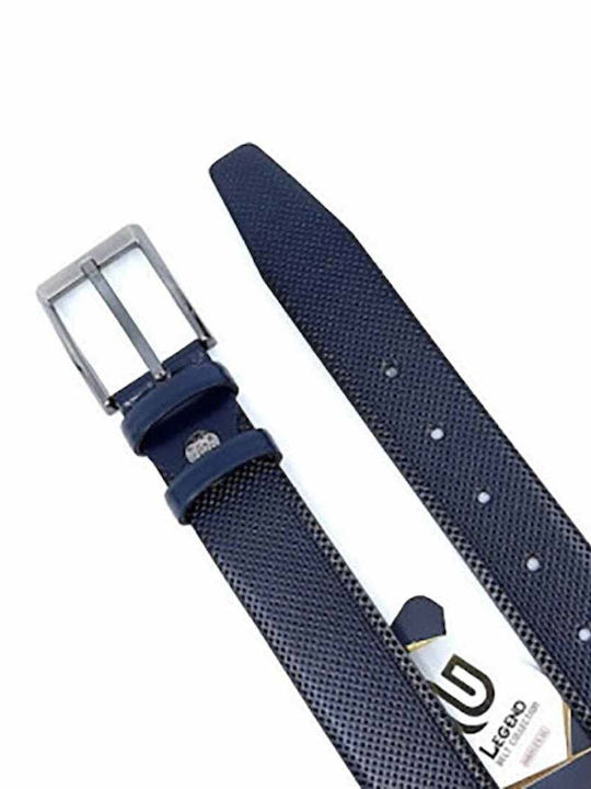 Men's Belt Leather Blue