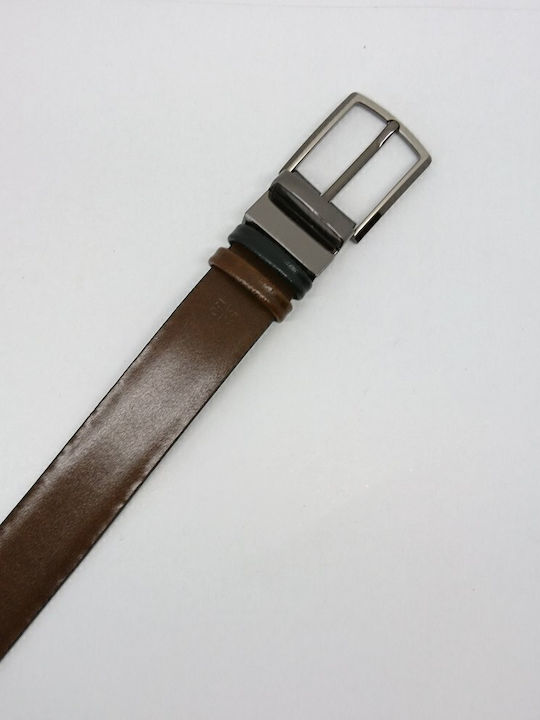 Men's Belt Leather Double Sided Black